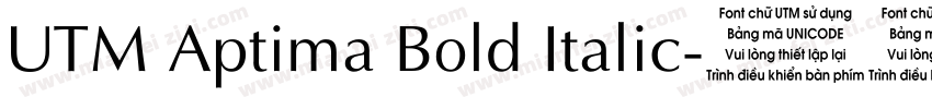UTM Aptima Bold Italic字体转换